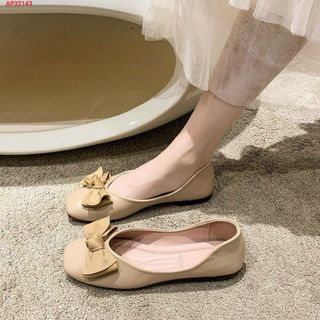 Giày búp bê nữ da mềm đính nơ đẹp