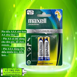 Pin tiểu AA, Pin tiểu AAA Maxell dùng cho điều khiển, remote, mic, đồ chơi các thiệt bị sử dụng pin giá sỉ