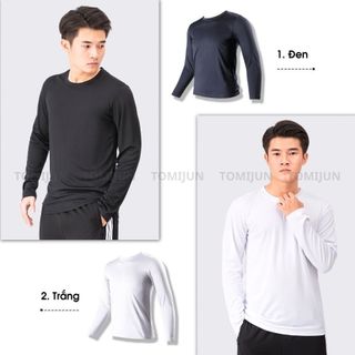 Áo thun nam tay dài TOMIJUN Giữ nhiệt thể thao nam co giãn, giữ ấm, màu sắc trẻ trung và năng động