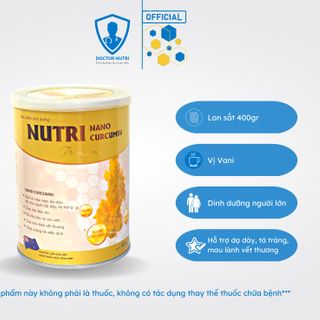 Sữa dinh dưỡng NUTRI NANO CURCUMIN tốt cho tiêu hóa - Giải pháp cho người dạ dày tá tràng lon 400gr giá sỉ