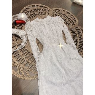 Áo Dài Cưới Cô Dâu Hàng Ren Đính hạt siêu đẹp TẶNG KÈM MÁN VÀNH TRỊ GIÁ 100K  (ẢNH DO SHOP TỰ CHỤP Ạ)