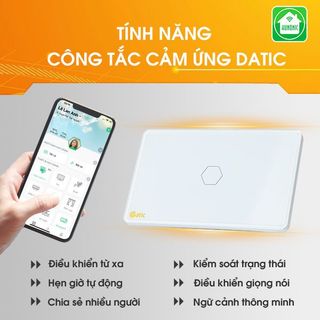 Công tắc thông minh Datic 1 nút màu trắng giá sỉ