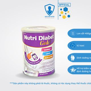 Sữa Nutri Diabet Gold - Sữa Ngăn Ngừa Biến Chứng Tiểu Đường Giúp Ổn Định Đường Huyết lon 400gr giá sỉ