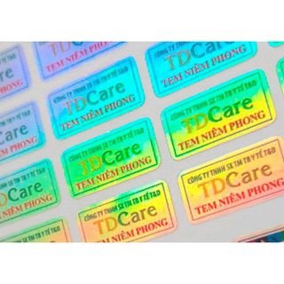 DECAL BẢO HÀNH 7 MÀU HÌNH CHỮ NHẬT
