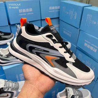 Giày thể thao nam chất da mềm phối vải đẹp V1035