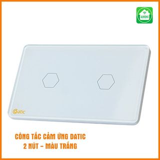 Công tắc thông minh Datic 2 nút màu trắng giá sỉ