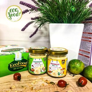 Hạt nêm cho bé ăn dặm Oishimoto - Gia vị ăn dặm cho bé - Vị Rau Củ Tổng Hợp và vị Nấm Rong biển