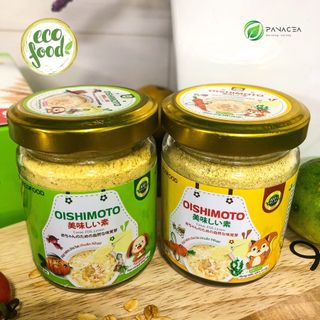 Hạt nêm cho bé ăn dặm Oishimoto - Gia vị ăn dặm cho bé - Vị Rau Củ Tổng Hợp và vị Nấm Rong biển