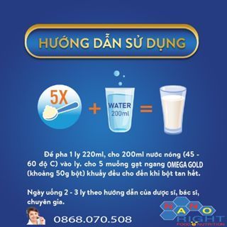 Sữa Omega Gold Grow IQ 900gr