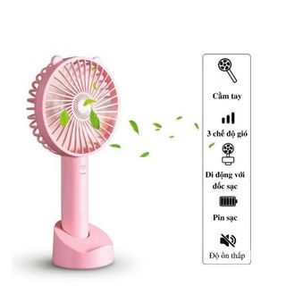 Quạt mini tích điện sạc usb quạt điện cầm tay nhỏ nhẹ kèm sạc