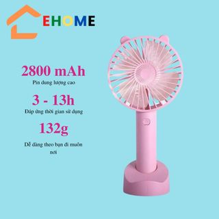 Quạt mini tích điện sạc usb quạt điện cầm tay nhỏ nhẹ kèm sạc