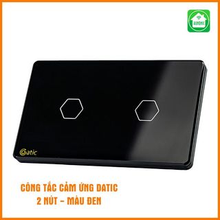 Công tắc thông minh Datic 2 nút màu đen