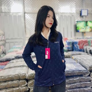 Áo chống nắng dập vân thông hơi hạt xoàn nữ