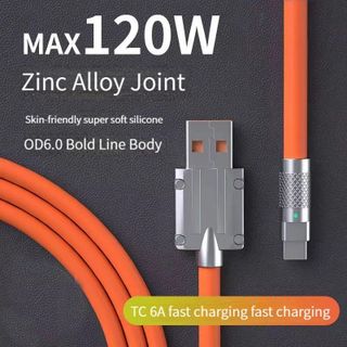 CÁP SẠC NHANH 3 ĐẦU SILICON 120W
