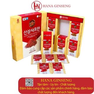 Nước chiết xuất sâm núi Saffron Hansusam Hàn Quốc hộp 30 gói - thùng 6 hộp