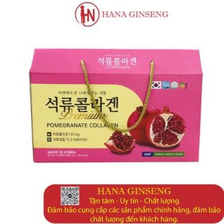 Nước Lựu nguyên chất Collagen Hansusam Hàn Quốc hộp 20 gói - thùng 5 hộp