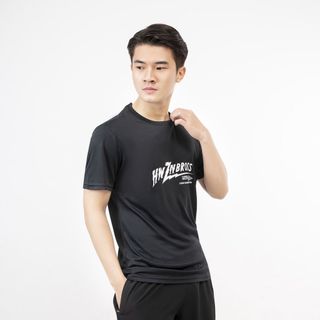 Áo thun nam thể thao cộc tay cổ tròn họa tiết TOMIJUN áo phông thun lạnh co giãn mềm mịn