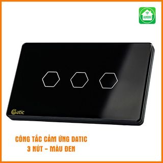 Công tắc thông minh Datic 3 nút màu đen