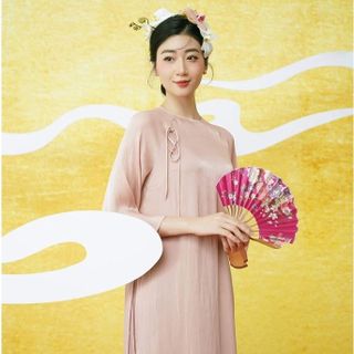 Áo Dài Truyền Thống Dáng lửng tay lỡ 4 tà