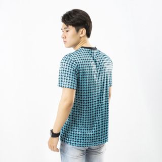 Áo thun nam cổ tròn cao cấp TOMIJUN tay ngắn, chất cotton co giãn 4 chiều, họa tiết vân kẻ caro…