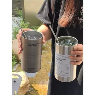 LY GIỮ NHIỆT INOX CAO CẤP 600ML KÈM ỐNG HÚT - AMERICANO