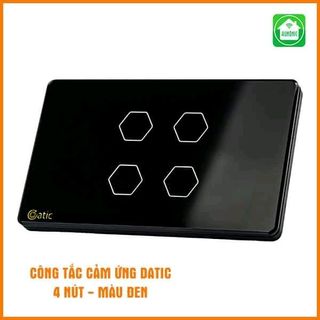 Công tắc thông minh Datic 4 nút màu đen