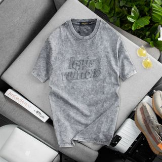 Áo thun cotton 4c nam, áo thun nam cao cấp, chất 100% cotton wash acid cực xịn. Logo dập nổi cực nét - size từ 55kg - 85kg