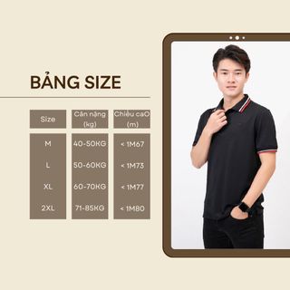 Áo Polo Nam phối viền cổ và tay thanh lịch vải cá sấu Cotton cao cấp,thoáng mát,phong cách trẻ trung