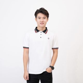 Áo Polo Nam phối viền cổ và tay thanh lịch vải cá sấu Cotton cao cấp,thoáng mát,phong cách trẻ trung