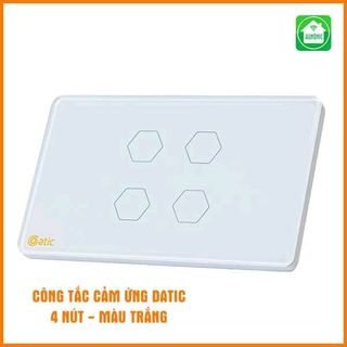 Công tắc thông minh Datic 4 nút màu trắng giá sỉ