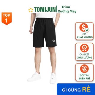 Quần Đùi Thể Thao Nam TOMIJUN Quần Short Nam Vải Gió Dãn Cao Cấp In Họa Tiết Phong Cách giá sỉ