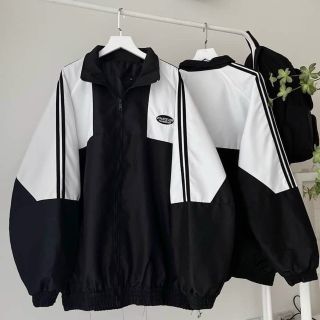 Áo Khoác Dù Whatever Logo Thêu Vải Gió 2 Lớp Unisex Form Rộng Nam Nữ