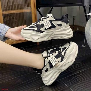 Giày thể thao nữ độn đế kiểu dáng hàn quốc phối đồ cực đẹp