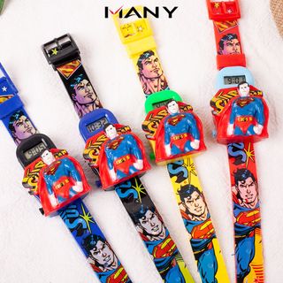 Đồng hồ cho bé trai hình siêu nhân - Đồng hồ điện tử trẻ em Superman MANY