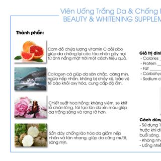 Viên uống trắng da chống nắng_Beauty & Whitening_Shiratori