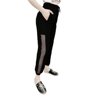 QUẦN JOGGER NỮ PHỐI LƯỚI SƯỜN CÁ TÍNH - DMA STORE