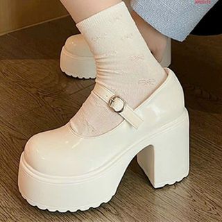 Giày búp bê Lolita nữ đế cao phong cách Hàn Quốc đáng yêu