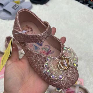 Giày búp bê trẻ em da mềm đính nơ quai ngang xinh xắn