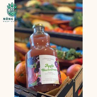 Thùng 6 chai x 1L Nước ép trái cây nguyên chất Ashton Valley (nhập khẩu Úc) - Vị Táo & Lý chua đen
