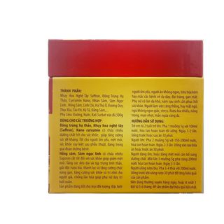 Cao đông trùng hạ thảo hồng sâm linh chi nano curcumin nhụy hoa nghệ tây saffron Goldent - 500gr