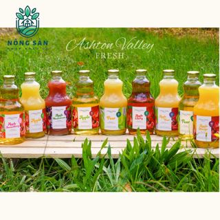 Thùng 6 chai x 1L Nước ép trái cây nguyên chất Ashton Valley (nhập khẩu Úc) - Vị Táo & Lý chua đen