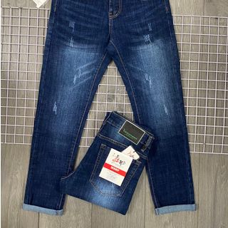 Quần jean dài chất co giãn, vải mềm mịn, regular fit cao cấp mẫu mới 2023