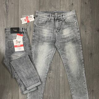 Quần jean dài chất co giãn, vải mềm mịn, regular fit cao cấp mẫu mới 2023