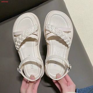 Sandal nữ đế bánh mỳ quai chéo thắt bính đẹp