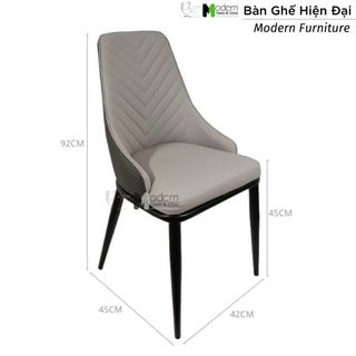 Ghế ăn nhà hàng lưng cao nệm bọc da chân sắt ECO15A-P – Bàn Ghế Hiện Đại