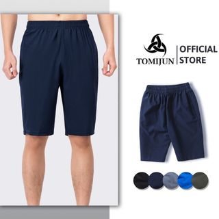 Quần short nam dù TOMIJUN Quần đùi nam thể thao, vải dù gió co giãn, mềm mịn, siêu nhẹ, dáng thể thao