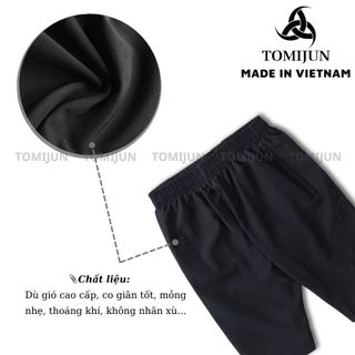 Quần short nam dù TOMIJUN Quần đùi nam thể thao, vải dù gió co giãn, mềm mịn, siêu nhẹ, dáng thể thao
