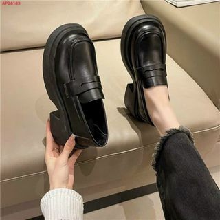 Giày lười nữ đế cao da mềm êm chân AP26