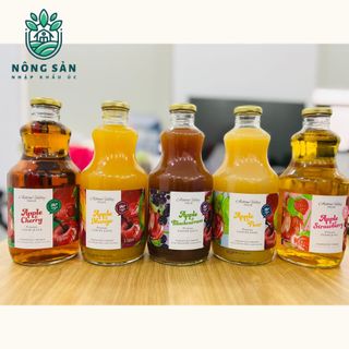 Thùng 6 chai x 1L Nước ép trái cây nguyên chất Ashton Valley (nhập khẩu Úc) - Vị Táo & Xoài