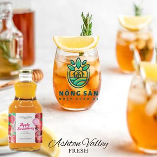 Thùng 6 chai x 1L Nước ép trái cây nguyên chất Ashton Valley (nhập khẩu Úc) - Vị Táo & Dâu